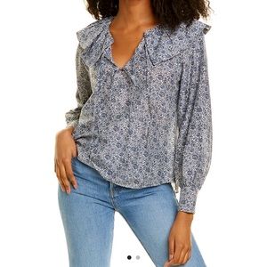 NWT Rebecca Taylor Vine Print Blouse XS